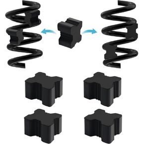 8PCS Coil Spring Spacer Lifts Spring 1" to 1.5",Heavy Duty Rubber Coil Spring Booster Enhances Front and Rear Springs Rate,Universal Coil Spring Spacers Car Accessories for Coil Springs (8PCS)