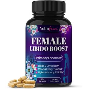 Fast Acting Highly Effective Libido Booster for Women-Female Libido Booster for Hormonal Balance, Mood & Drive - with Maca Root, Ginseng, Tribulus, Gingko & Ashwagandha - 60 Capsules