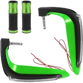 7/8" 22mm 15/16" 24mm Motorcycle Hand Grips Cover Kit Aluminum Alloy Rubber Handlebar Grips Green 1 Set Diamond Pattern