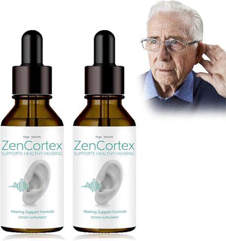Tinnitus Relief for Ringing Ears, Zencortex Cortex Ear Drops, Zencortex for Tinnitus, Helps with Eardrum Health, Promotes Auditory Clarity, Bottle for 30 Days (2 Pack) in Saudi Arabia