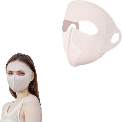 UPF 50+ Sun Protection Face Mask for Women Ice Silk Breathable UV Face Shield Mask Cover for Cycling Hiking Outdoor Sports in Saudi Arabia