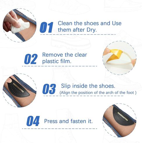 Arch Support Inserts for Flat Feet - Unisex Self - Adhesive Latex Arch Pad for Relieve Pressure and Feet Pain - Arch Support Insoles for Men & Women 3 Pairs (L, Beige) in Kuwait