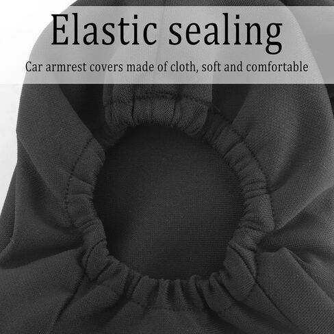 Ofband 2PCS ARM REST COVER للسيارة مع الجيب الجانبي ، وغطاء ذراع قماشية القماش القابل للتنفس لحماية مسند الذراع ، وجميع الفصول غطاء مسند الذراع الناعم للسيارة العالمية للملحقات الداخلية (أسود) in Saudi Arabia