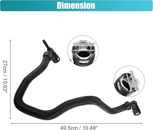 UXCELL HVAC HOSE ASSEMBLY for Ford F-250-F-550 Super Duty 2011-2014 6.7L Heater Core Outlet & Return Hose BC3Z18472E in Kuwait