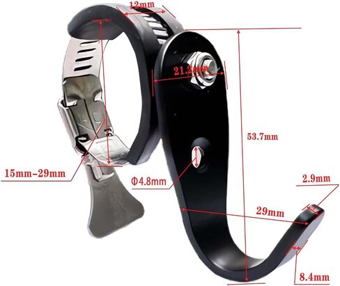 Adjustable Handlebar Hook Mount, Universal Pole Storage Hook, Black Metal Clamp Design (Single, 2pcs) in Saudi Arabia