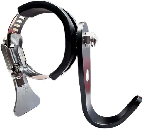 Adjustable Handlebar Hook Mount, Universal Pole Storage Hook, Black Metal Clamp Design (Single, 2pcs) in Saudi Arabia