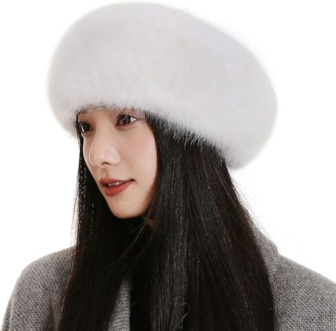Women's Faux Fur Headband with Stretch Earwarmer, Winter ski Headband in Kuwait