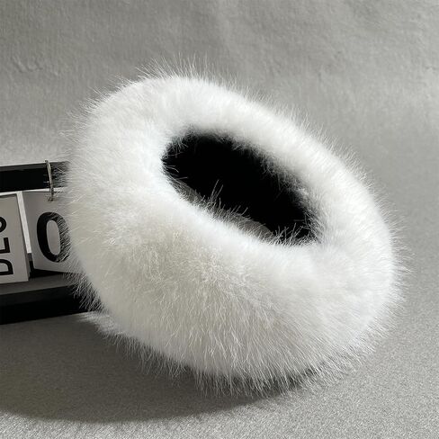 Women's Faux Fur Headband with Stretch Earwarmer, Winter ski Headband in Kuwait
