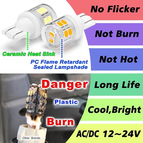 194 LED License Plate Light Bulbs 6000K White Super Bright T10 168 2825 W5W LED Bulbs Replacement for Car Interior Dome Map Door Courtesy Lights, AC/DC 12-24 Volt, 2 Pack in Saudi Arabia