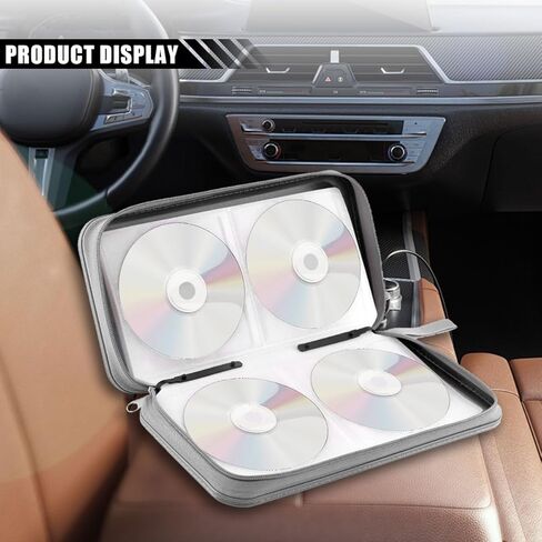 CAR CD DVD CASE - 96 COURTER DVD DISC STORAGE Binder Wallet - حامل CAT COD البلاستيكي الصلب المحمول - منظم CD/DVD SHIPPER للسفر المنزلي للسيارة (PINK) in Kuwait