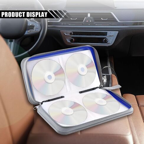 CAR CD DVD CASE - 96 COURTER DVD DISC STORAGE Binder Wallet - حامل CAT COD البلاستيكي الصلب المحمول - منظم CD/DVD SHIPPER للسفر المنزلي للسيارة (PINK) in Kuwait
