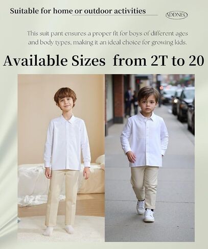 Boys Adjustable Waist Relaxed Fit Pant Toddler Boy School Uniform Dress Pants in Saudi Arabia