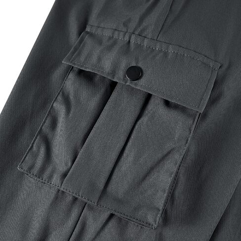 Boys Cargo Pants Wide Leg Pants Teen Kids Drawstring Straight Trousers with Pockets Size 7-14 in Saudi Arabia