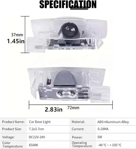 Car Door Light Logo Projector Compatible with LS ES is LX RX GS GX RC UX Accessories, 4PCS Non-Fading LED Puddle Light Upgraded Super Bright Ghost Shadow Light in Saudi Arabia