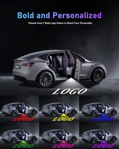جهاز عرض Light Lights Lights متوافق مع إكسسوارات Tesla للنموذج Y 3 X S ، لا تتلاشى 4K HD Puddle Light in Kuwait