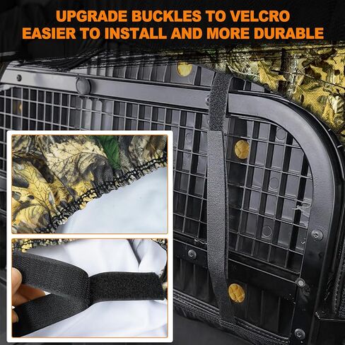 BORDAN UTV Waterproof Seat Cover for 2002-2008 Polaris Ranger 500 700 800(Front Seat Only), Heavy Duty 1680D Split Bench Seats Cover for UTV Full Protection Outdoor Camo(4 PCS) in Kuwait