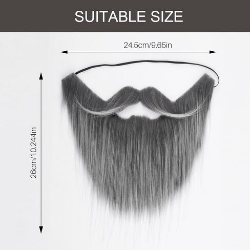 Yan Dream Men Fake Beard False Mustache for Men Cosplay Fake Beard Costume Facial Hair for Halloween Party in Saudi Arabia