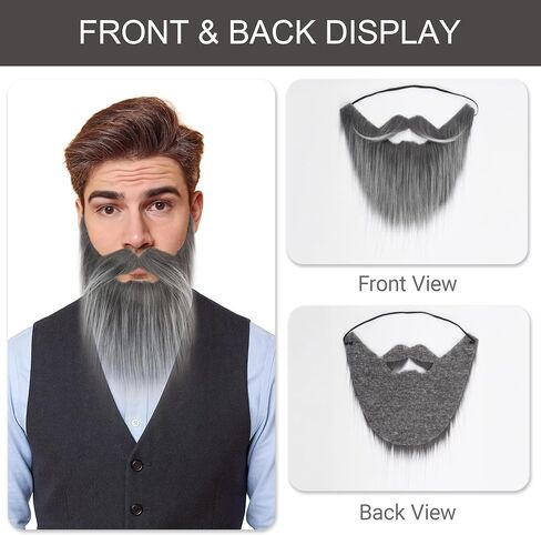 Yan Dream Men Fake Beard False Mustache for Men Cosplay Fake Beard Costume Facial Hair for Halloween Party in Saudi Arabia