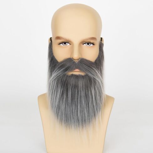 Yan Dream Men Fake Beard False Mustache for Men Cosplay Fake Beard Costume Facial Hair for Halloween Party in Saudi Arabia