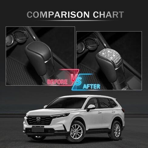 بالنسبة إلى Honda CRV CR-V EX LX Hybrid Sport Sport Pling Cute Associors Excessory 2025 2024 2023 ، مقابض حجم التيار المتردد ، منفذ تنفيس الهواء ، غطاء نوبة العتاد ، أغطية حلقة زر إيقاف التوقف ، الكروم ، الفضة ، 14 مساءً in Kuwait