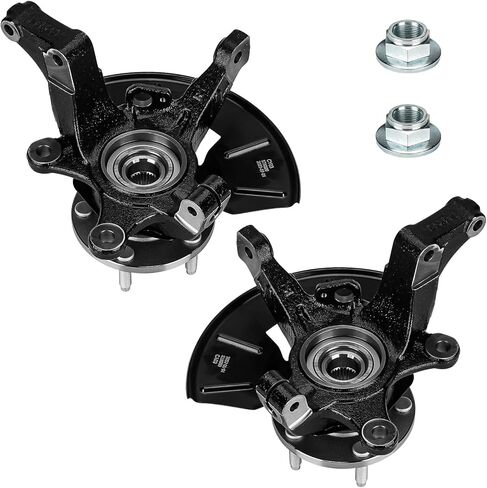 Front Left Right Steering Knuckle Wheel Hub Assembly Pair Compatible with 2005-2012 Ford for Escape 2005-2011 for Mercury Mariner for Mazda Tribute 2.3L 2.5L 3.0L Replace # 698-405 698-404 in Kuwait