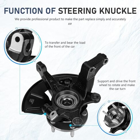 Front Left Right Steering Knuckle Wheel Hub Assembly Pair Compatible with 2005-2012 Ford for Escape 2005-2011 for Mercury Mariner for Mazda Tribute 2.3L 2.5L 3.0L Replace # 698-405 698-404 in Kuwait