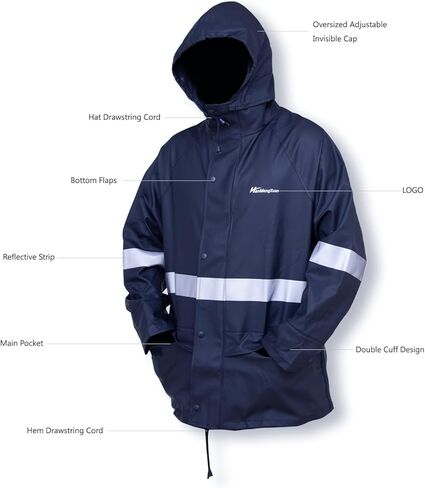 Rain Suits for Men Waterproof Work Heavy Duty Rain Suit Rain coats Rain Gear Jacket and Pants Rainwear in Saudi Arabia