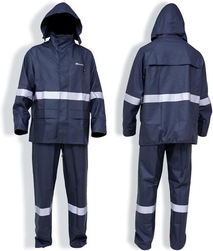 Rain Suits for Men Waterproof Work Heavy Duty Rain Suit Rain coats Rain Gear Jacket and Pants Rainwear in Saudi Arabia