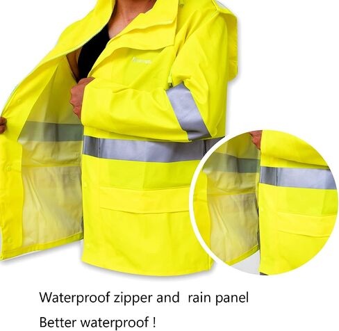 Rain Suits for Men Waterproof Work Heavy Duty Rain Suit Rain coats Rain Gear Jacket and Pants Rainwear in Saudi Arabia