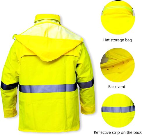 Rain Suits for Men Waterproof Work Heavy Duty Rain Suit Rain coats Rain Gear Jacket and Pants Rainwear in Saudi Arabia