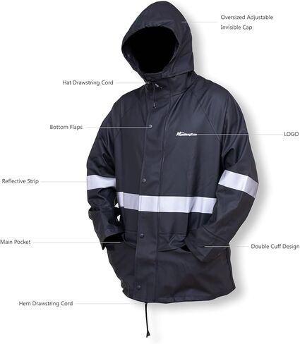 Rain Suits for Men Waterproof Work Heavy Duty Rain Suit Rain coats Rain Gear Jacket and Pants Rainwear in Kuwait
