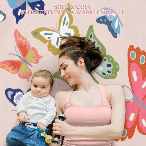 STARUIA Soft Colorful Butterfly Pink Rug for Girls Room, Large 5x7 Area Rugs Washable Kids Rug for Bedroom Women, Baby Nursery Rugs Non Slip Carpet for Kids Room Palyroom Tent Dorm in Kuwait