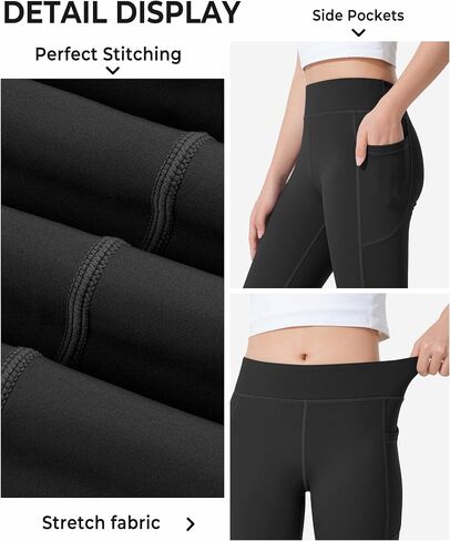 BOOPH Girls Fleece Lined Leggings Winter Teens Athletic Running Yoga Pants with Pockets 7-14 Y in Saudi Arabia