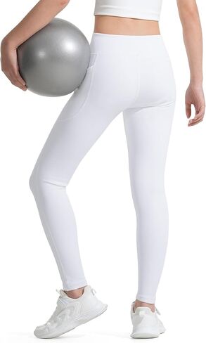 BOOPH Girls Fleece Lined Leggings Winter Teens Athletic Running Yoga Pants with Pockets 7-14 Y in Saudi Arabia