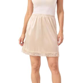 Women's Half Slips for Under Dresses A-line Lace Trim Mini Underskirt