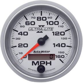 Auto Meter 4988 Ultra-Lite II 3-3/8" 160 mph In-Dash Electric Programmable Speedometer