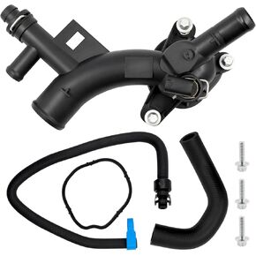Coolant Housing Water Outlet with Inlet Hose and Oil Cooler Hose, Compatible with Chevrolet Cruze 2011-2015, Sonic 2012-2020, Trax 2013-2020, Buick Encore 2013-2020,1.4L, Replace# 25193922 55565334