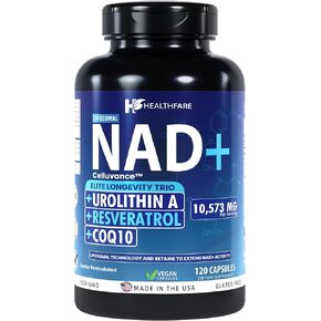 ملحق NAD Celluvance - صيغة شحمية بديلة NMN مع البولثين A ، ريسفيراترول ، CoQ10 و Betaine - توريد شهرين - دكتور صُمم للتسليم الموسع