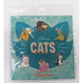Disney Pins HKDL Disney Cats 6 Pin Booster Set - Marie Cheshire Figaro Lady Oliver Si and Am