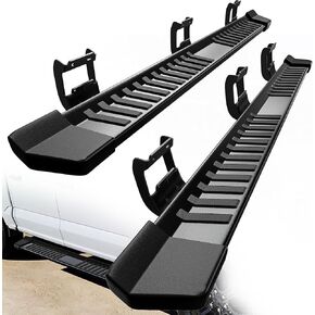 YITAMOTOR Running Boards Compatible with 2015-2025 Ford F150, 2017-2024 F250 F350 Super Duty Supercrew Cab, Black Powder Coated Nerf Bars, Two-Stair Side Steps