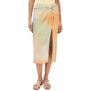STAUD Women's Porto Linen Skirt