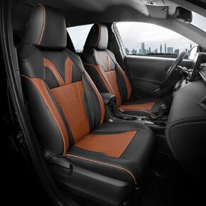 for Toyota Corolla Cross Seat Covers L LE XLE 2021 2022 2023 2024 2025, Custom Car Seat Covers Full Set, Luxury Leather Seat Covers for SUV, Waterproof Car Seat Cover, Black Not for Hybrid