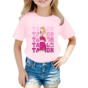 Girl Country Music T-Shirt - Kids Singer Letters Graphic Birthday Shirts Gifts Fan Song Tour Concert Outfit Top