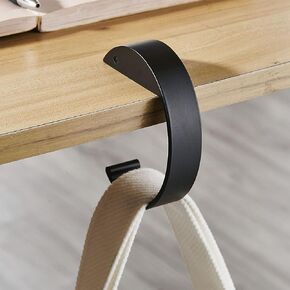 خطاف طاولة محفظة معدنية ، خطاف معلق حافة المكتب ، حامل حقيبة يد على شكل حرف C ، شماعات حقيبة لسطح مكتب مطعم Office Office (رمادي) in Kuwait