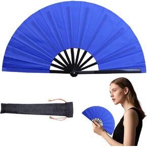 13inchs Glitter Large Folding Popping Fan Line Dancing Fan, Big Foldable Boots on The Ground Hand Handheld Line Dance Clap Fans (3, 3 Pcak Red(Not Glitter)) in Kuwait