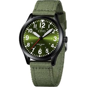 Civo Military Watch for Men مقاوم للماء: يشاهد رجالنا التناظرية ساعات معصم حقل كلاسيكي للرجل