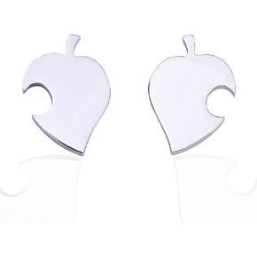 SUU Animal Crossin Leaf Earrings Tom Nook Animal Villagers Silver Stud Earrings New Horizon Jewelry