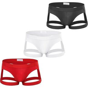 Qiati Men jockstrap thong underwear mens mens g-string briefs string supportic male bikini mal