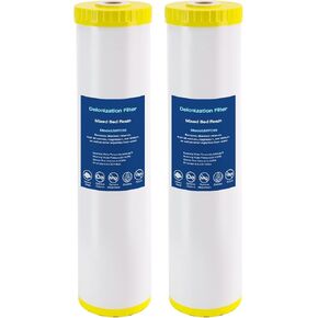 H&G Lifestyles 4.5 x 20 2pcs Deionizatioin Filter Cartridges,Water Deionizer for Car Washing, Spotless Water System DI Mixed Bed Resin Refill Replacement 0 TDS 500 Gallons