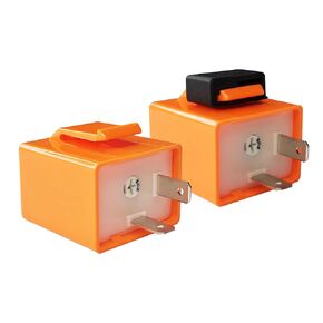 2Pcs 2-Pin 12V Speed Adjustable LED Electronic Flasher Relay Fix Motorcycle Turn Signal Hyper Flash Adjustable Motorcycle LED Turn Signal Hyper Indicator Flasher Relay Replacement